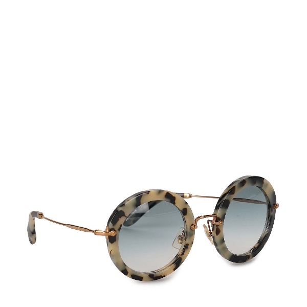 Miu Miu - Tortoiseshell Round Sunglasses 